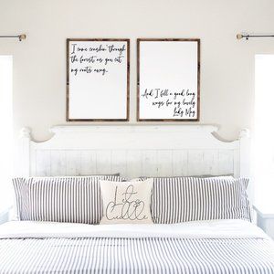 Lady May Tyler Childers Lyrics Wall Decor | Set of 2 Framed Canvas Signs